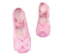 Zapatillas Ballet Niña Ballet Bow Women's Dance Shoes Ballroom Dancing Ladies Princess Woman Ballerina Girl Kids(Pink,26)