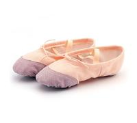 Zapatillas Ballet Niña Ballet Canvas Dance Shoes Leather Head Soft Sole Slipper For Kids Toddler Adult Women Slippers For Dancing(Nude,37)