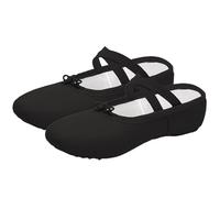 Zapatillas Ballet Niña Ballet Dance Practise Shoes Soft Sole Breathable with Widen Elastic Band Slippers Gear For Kids Women 1 Pair(Black,38)