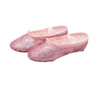 Zapatillas Ballet Niña Ballet Dance Shoes Yoga Gym Flat Slippers Glitter Pink Blue Rose Red Colors For Children Girls Women Teacher(Rose Red,35)