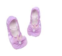 Zapatillas Ballet Niña Ballet Flats Crown Bow Shoes For Women Girl Children's Sneaker Adult Standard Woman Dance Pink Blue(Violet,31)