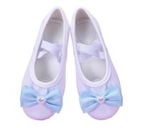 Zapatillas Ballet Niña Ballet Flats For Dancing For Children Bow Pearl Heart Dance Shoes Woman For Ballroom Flat Sneakers(Blue,38)
