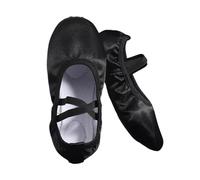 Zapatillas Ballet Niña Ballet Shoes Breathable Satin Canvas Soft Sole Dance Girls Woman Ballerina Yoga Gym Children(Black,38)