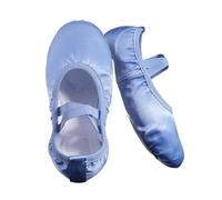Zapatillas Ballet Niña Ballet Shoes Breathable Satin Canvas Soft Sole Dance Girls Woman Ballerina Yoga Gym Children(Blue,38)