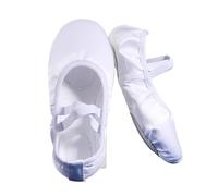 Zapatillas Ballet Niña Ballet Shoes Breathable Satin Canvas Soft Sole Dance Girls Woman Ballerina Yoga Gym Children(White,39)