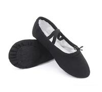 Zapatillas Ballet Niña Ballet Shoes Canvas For Girls Dance Slippers Split Sole Gymnastics Skate Yoga Dancing Kids Ballerina Professional(Black,29)