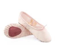 Zapatillas Ballet Niña Ballet Shoes Canvas For Girls Dance Slippers Split Sole Gymnastics Skate Yoga Dancing Kids Ballerina Professional(Beige,37)