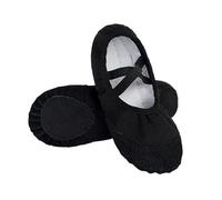 Zapatillas Ballet Niña Ballet Shoes Dance Shoe Canvas Slippers Flats Kids Adult Soft Sole Ballerina Girls Women(Black,25)