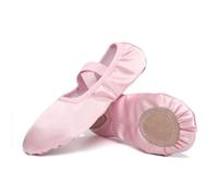 Zapatillas Ballet Niña Ballet Shoes Elastic Satin Flat Split Soft Sole Dance Slippers Adult Gymnastics Belly Yoga Ballerina Training Women/Girls'(Red,25 (17cm))
