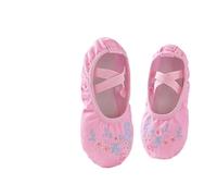 Zapatillas Ballet Niña Ballet Shoes Embroider Kids Dance Slippers Split Sole Gymnastics Dancing Pink Classical(Pink-1,31)