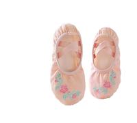 Zapatillas Ballet Niña Ballet Shoes Embroider Kids Dance Slippers Split Sole Gymnastics Dancing Pink Classical(Flesh-2,29)