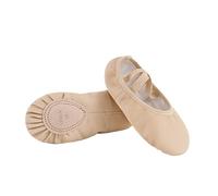 Zapatillas Ballet Niña Ballet Shoes Girls PU Leather Soft Split Sole Professional Dance Training Slippers Non-Slip(Khaki,36)
