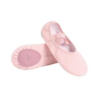 Zapatillas Ballet Niña Ballet Shoes Girls PU Leather Soft Split Sole Professional Dance Training Slippers Non-Slip(Pink,25)