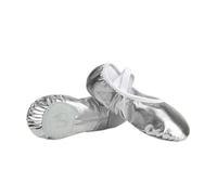Zapatillas Ballet Niña Ballet Shoes Gold Silver Soft Sole Dance Slippers Children Perform Practise Ballerina Woman Gymnastics(Silver,23)
