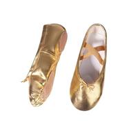 Zapatillas Ballet Niña Ballet Shoes Gold Silver Soft Sole Dance Slippers Children Perform Practise Ballerina Woman Gymnastics(Gold Drawstring,39)