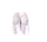 Zapatillas Ballet Niña Satin Ballet Shoes Pink Professional Full Sole Dance Flats Kids Birthday Party Elastic String Slippers Girls(30)