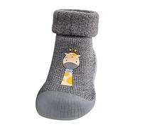 Zapatillas Barefoot NiñA-Zapatillas De Bebé con Suela para NiñOs, Medias para NiñOs, Zapatos SóLidos Suaves Y CáLidos De Punto De Goma para NiñAs, Calcetines para NiñOs PequeñOs, Zapatos para BebéS