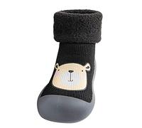 Zapatillas Barefoot NiñA-Zapatillas De Bebé con Suela para NiñOs, Medias para NiñOs, Zapatos SóLidos Suaves Y CáLidos De Punto De Goma para NiñAs, Calcetines para NiñOs PequeñOs, Zapatos para BebéS