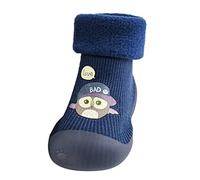 Zapatillas Barefoot NiñA-Zapatillas De Bebé con Suela para NiñOs, Medias para NiñOs, Zapatos SóLidos Suaves Y CáLidos De Punto De Goma para NiñAs, Calcetines para NiñOs PequeñOs, Zapatos para BebéS