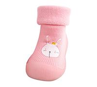 Zapatillas Barefoot NiñA-Zapatillas De Bebé con Suela para NiñOs, Medias para NiñOs, Zapatos SóLidos Suaves Y CáLidos De Punto De Goma para NiñAs, Calcetines para NiñOs PequeñOs, Zapatos para BebéS