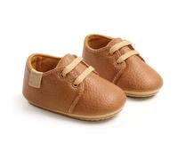 Zapatillas Bebé Primeros Pasos Unisex Transpirables Cómodas Ligeras Informales Uso Diario Niños Niñas (Brown, 0-6 Months)