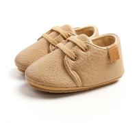 Zapatillas Bebé Primeros Pasos Unisex Transpirables Cómodas Ligeras Informales Uso Diario Niños Niñas (Khaki, 0-6 Months)