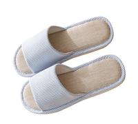 Zapatillas blancas para mujer, 42 pantuflas de lino para interiores, para el hogar, sandalias, pantuflas, mujer, ropa de casa, fondo no grueso, hombre, zapatos geniales para mujer 43, azul, 36 EU