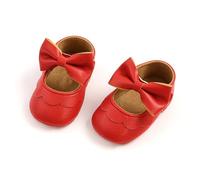 Zapatillas Blanda Bebé Niña Diseño Elegante Cómodas Ligeras Primeros Pasos Calzado Infantil Primavera Otoño (Red, 6-12 Months)