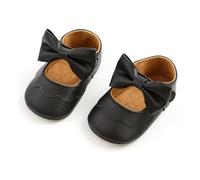 Zapatillas Blanda Bebé Niña Diseño Elegante Cómodas Ligeras Primeros Pasos Calzado Infantil Primavera Otoño (Black, 0-6 Months)