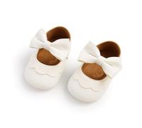 Zapatillas Blanda Bebé Niña Diseño Elegante Cómodas Ligeras Primeros Pasos Calzado Infantil Primavera Otoño (White, 12-18 Months)