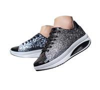 Zapatillas Brillantes Mujer Zapatillas Mujer Elegantes Deportivas Negras Rojas Azul Marino Verdes Plataforma Tenis Zapatos De Estrella Medias Vestir Novia Blancas Memory Foam 43 Burdeos Fascitis
