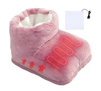 Zapatillas calefactoras para pies, Calentador de pies con calefacción USB - Calentador de pies debajo del escritorio con antideslizante para pies fríos - Calentadores de pies altos con ajuste de 3 tem