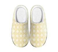 Zapatillas Casa Hombre Fuegos Artificiales Amarillos Invierno Pantuflas De Peluche Para Mujer,Cómodas Cálidas, Exteriores Suela Goma Antideslizante,Interior Y Exterior Para Zapatillas De Casa Mujer