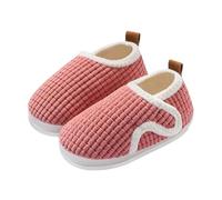 Zapatillas Casa Niña Invierno Barefoot Forro Polar Pantuflas Niño Niña Caliente Terciopelo Algodón Cómodas Antideslizantes Interior Casual Animales Divertidas Zapatos (Watermelon Red, 25 Little Child)