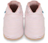 Zapatillas Casa Niña Zapatos Bebe Primeros Pasos - Patucos Primeros Pasos - Rayas Rosadas 12-18 Meses