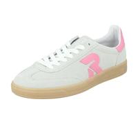 Zapatillas Casual De Mujer Rieker De Ante Cuero Bajo Con Cordones - W2200