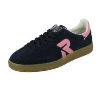 Zapatillas Casual De Mujer Rieker De Ante Cuero Bajo Con Cordones: W2200