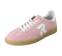 Zapatillas Casual De Mujer Rieker De Ante Cuero Bajo Con Cordones - W2200