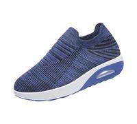 Zapatillas Casual Mujer Zapatos Mujer Ligeras De Punto Zapatillas para Andar Cómodos Primavera Fitness Deportivas 24 Horas Trabajo Gimnasio Womens Trainers Azul Oscuro 42