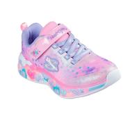Skechers Zapatillas deportivas para niña con luces de corazón eterno, Link Pink/Multi, 1 US Little Kid