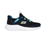 Skechers Bounder Brisk-Burst, Zapatillas Niños, Black/Lime, 31 EU
