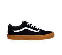 Vans Old Skool, Zapatillas Deportivas Unisex, Negro con Franja Blanca, Suela de Goma Color Caramelo (Negro, Sistema Tallas Calzado EU, Adulto, Números, Mediano, 38)
