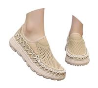 Zapatillas Casuales de Malla Transpirable para Uso Diario en - cómodo Soporte y ligereza para Caminar y Correr Ideal para Todo Tipo de Actividades (Khaki, 40) #47