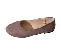 Zapatillas casuales para mujer de terciopelo liso con punta redonda y fácil de poner, zapatos simples y cómodos para un estilo diario elegante e informal, Gris126, 42 EU