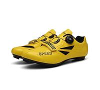 Zapatillas Ciclismo MTB Hombre Mujere Cuero Transpirable Suela de Nailon Zapatos Bicicleta de Carretera BTT Zapatilla