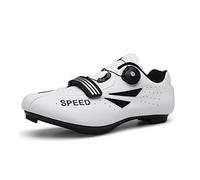 Zapatillas Ciclismo MTB Hombre Mujere Cuero Transpirable Suela de Nailon Zapatos Bicicleta de Carretera BTT Zapatilla
