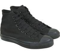 Zapatillas clásicas de lona con cordones para mujer, Black, 36 EU