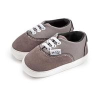 Zapatillas Clásicas para Bebés con de Goma - Ideales para Aprender a Caminar en Interiores y Exteriores (Grey, 19 Infant)