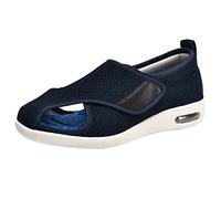 Zapatillas Cómodas Ancho Especial, Calzado Ancho Especial Hombre, Zapatos Especiales para Juanetes de Mujer, Zapatilla Confortina Rejilla Extra Ancho Especial,Azul,37.5 EU