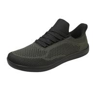 Zapatillas cómodas negras ligeras de verano zapatillas únicas de malla baratas para hombre para primavera y zapatillas ligeras Fly Woven malla inferior elástica transpirable estilo casual, Verde3, 46